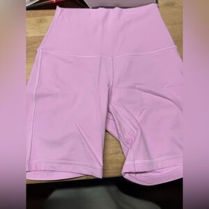 lululemon light pink align biker short 6”